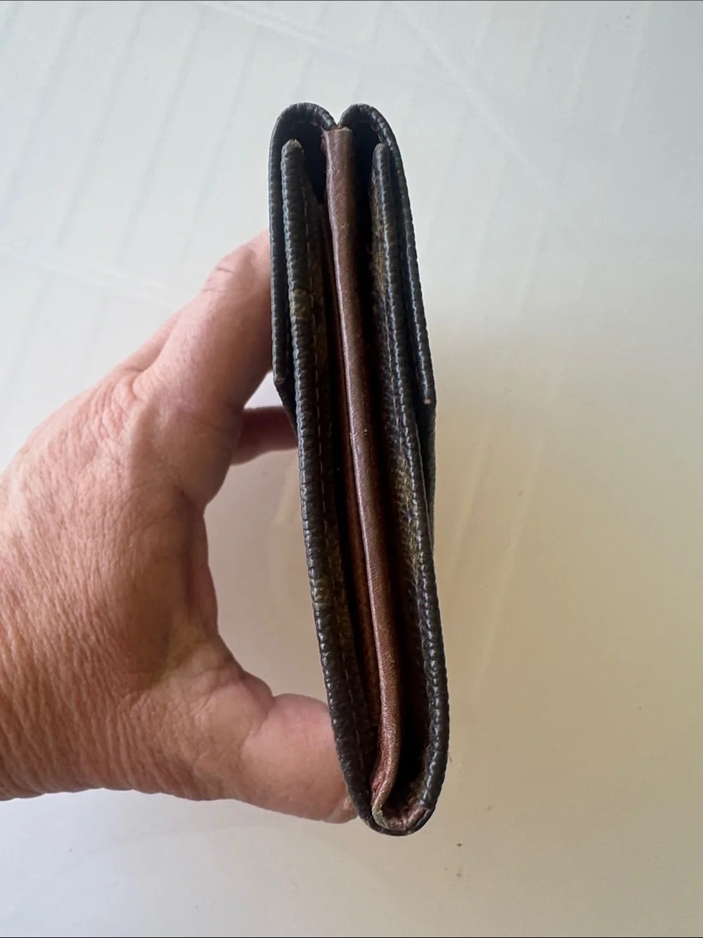 Louis Vuitton Monogram Flap Wallet in Brown and Gold